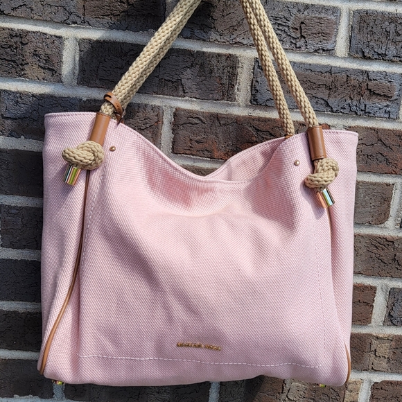 Michael Kors Isla Large Grab Bag Pink Shoulder Bag Smoky Rose Tote Bag - Picture 4 of 16